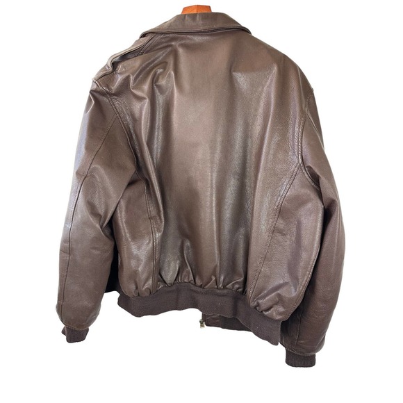 Cooper Type A 2 Goatskin Leather Flight Bomber Jacket Distressed USA Made 48L - Picture 4 of 16